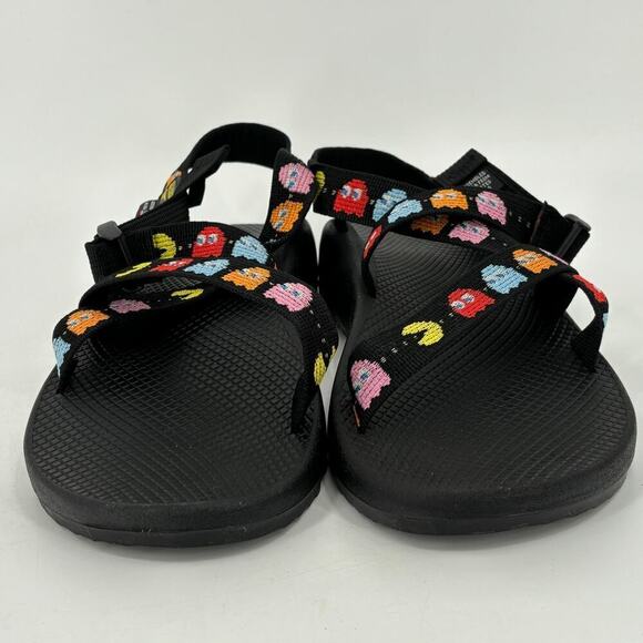 Chaco Classic Z1 Pac-Man Sandals Scaredy‎ Ghost Black Men\'s Size 12 main image 9